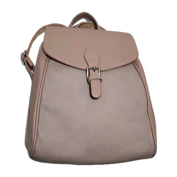 David Jones Paris Backpack Pink Faux Leather Beautiful Excellent Condition - Picture 5 of 12